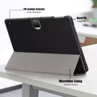 Impression en soie magnétique mince/support à trois volets de couleur unie coque en cuir PU couverture intelligente pour Honor Pad 9 12.1