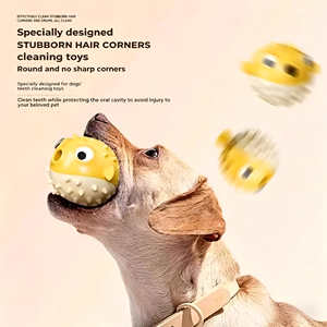 Jouet à mâcher pour <span class=keywords><strong>chien</strong></span> en TPR de qualité alimentaire, forme de poisson-bouffant, indestructible, distributeur de friandises, haute résilience, nettoyage des dents, dessin animé classique - Product Image 3