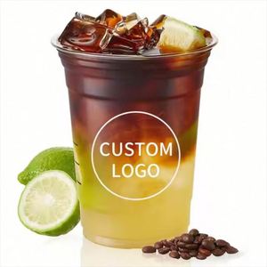 Meilleures ventes 2026 : Gobelets en plastique PET 98 mm, 500 ml, transparents avec couvercles pour boissons froides, café, milkshake, boba, bubble tea, jus - Product Image 1