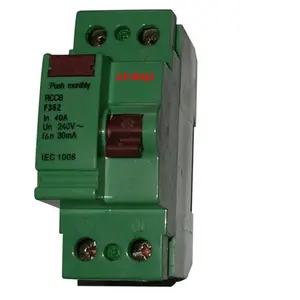 32A 40A 63A 30MA 100MA 2P 4P color verde Disyuntor de corriente residual RCCB RCD
