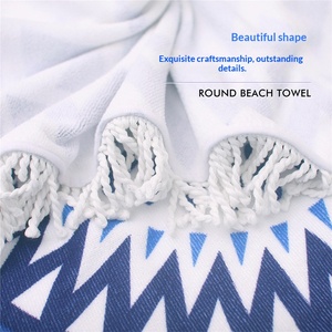 Toalla <span class=keywords><strong>de</strong></span> <span class=keywords><strong>Playa</strong></span> Redonda Multifuncional Personalizada <span class=keywords><strong>de</strong></span> <span class=keywords><strong>Verano</strong></span>, Ultrafina, con Estampado Tropical, Borlas, Flamenco, Microfibra <span class=keywords><strong>de</strong></span> Secado Rápido para Adultos - Product Image 4