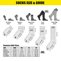 Chaussettes de sport unisexes en coton tricoté personnalisées avec logo de designer pour le tennis, la course à pied et les activités athlétiques