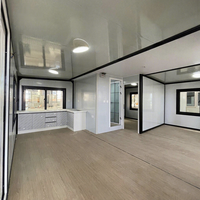 Casa Contenedor Móvil Expandible Personalizada de 20 pies/40 pies, Tipo Villa, para Vivienda Compacta, con Sala de Estar Contemporánea Estilo Supermercado