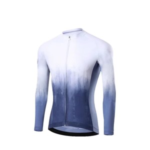 Maillot de Ciclismo Zede de Manga Larga con Degradado de Color, Transpirable, Resistente al Viento, de Secado Rápido y Estampado Multicolor para Eventos de Ciclismo - Product Image 6