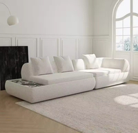 Italienisches High-End Minimalistisches Modulares Moon Sofa Hochwertige Maßanfertigung Super Moon Geradliniges Sofa Neues Leder für Luxushotel-Wohnzimmer