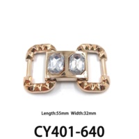 Boucles de chaussures dorées, 6 styles, décorations géométriques en forme de cœur et carrées pour femmes, accessoires pour chaussures habillées, escarpins et bottes