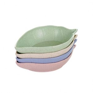 <b>Sauce</b> Dishes Wheat Straw Leaves Shape Mini Appetizer Plates for Vinegar Soy <b>Sauce</b> Seasoning - Product Image 1