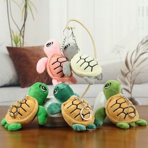Vente en gros de jouets en peluche d'animaux marins mignons de 12 cm, tortue de mer arc-en-ciel, porte-clés, animal en peluche, ornement suspendu pour cadeau - Product Image 3