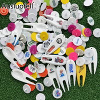 Marqueur de balle de golf en plastique, motif imprimé personnalisé, marqueurs de golf colorés, design rond et plat, accessoires de golf idéaux, vente en gros