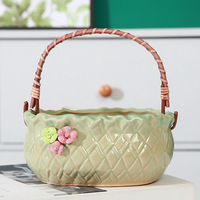 Panier suspendu en rotin créatif pour la maison, style simple et frais, pot combiné de jardin, planteur de fleurs succulentes personnalisé