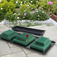Plateaux plats pour mousse florale en plastique biodégradable écologique pour la maison et le jardin, plateau de semis pour semis de légumes et micro-légumes