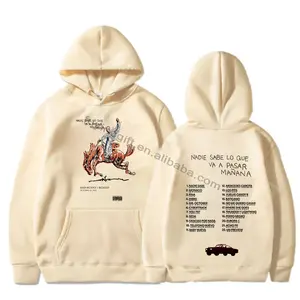 Bad Bunny New Album Shirt Sweatshirt Nadie Sabe Lo Que Va A Pasar Manana Merch Sweater Conejo Malo Benito Hoodies