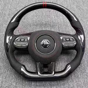 Volant de voiture en fibre de carbone pour MG5 MG6 Pro <span class=keywords><strong>MG</strong></span> GT <span class=keywords><strong>MG</strong></span> ZS avec cuir rouge et double marqueur rouge - Product Image 4