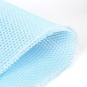 polyester tebal 10 mm 3d air mesh kain 100% polyester mesh fabric 100 wrap knitted polyester fabric