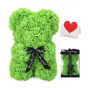 Regalo del Día de la Madre, Oso de Peluche con Rosas de 25 cm, con Caja de Regalo para el Día de San Valentín, Regalo de Cumpleaños, Regalo para Fiesta de Bodas - Product Image 6