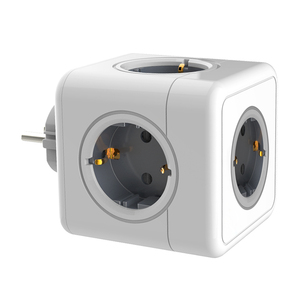 E01- ปลั๊กไฟแบบยุโรป/เยอรมัน/ฝรั่งเศส พร้อมเต้ารับไฟฟ้า 5 ช่อง - Product Image 1