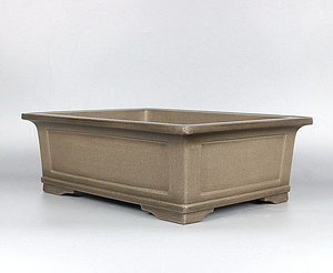 Magnifiques pots à fleurs rectangulaires faits à la main de style antique, en argile violette de Yixing, avec des motifs de bonsaï exquis. - Product Image 3