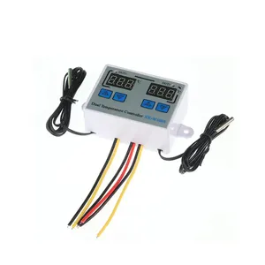 W1088 Dual Led Digitale Temperatuur Sensor Meter Controller Elektrische Verwarming Thermostaat 220V Aquarium Incubator Thermoregulator