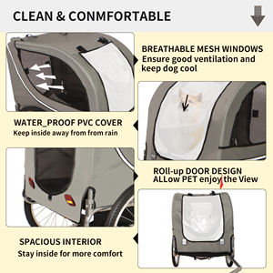 2-in-1 folding station wagon convertible long bench outdoor station wagon <b>pet</b> trailer - Product Image 4