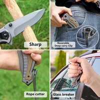 Couteau pliant de haute qualité pour le camping, la chasse et la survie, multi-poches, en G10, à vendre