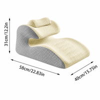 Oreiller en mousse à mémoire de forme pour couple avec housse lavable, oreiller ergonomique Kamasutra pour couple, pour dormir et lire