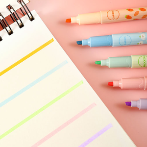 Juego de Marcadores de Doble Punta de 6 Colores Macaron de Secado Rápido y Escritura Suave para Estudiantes y Toma de Notas - Product Image 6