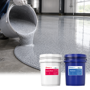 <span class=keywords><strong>Peinture</strong></span> de sol époxy bicomposante auto-nivelante imperméable à base de sable de quartz coloré antidérapant <span class=keywords><strong>pour</strong></span> le travail du bois et l'emballage - Product Image 1