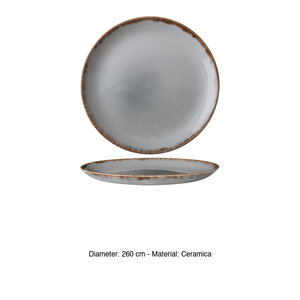 Plato de Cena Gris Dudden Harvest, Decorado a Mano, Cerámica, 26 cm, Suministros para Restaurantes, Vajilla para Catering, Venta al por Mayor - Product Image 3