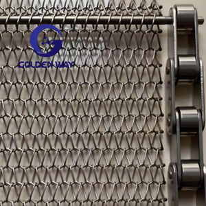 Trung Quốc Nhà Máy <span class=keywords><strong>304</strong></span> 316 Thép Không Gỉ Cân Bằng Con Lăn Chuỗi Dệt Cấp Thực Phẩm Dây Lưới Băng Tải Vành Đai - Product Image 3