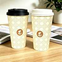 Gobelets à café en papier jetables à double paroi, écologiques, biodégradables, personnalisés avec logo, en matériaux recyclés, à prix compétitif