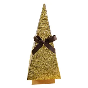 Kotak kertas berbentuk pohon Natal kustom untuk permen kue coklat kemasan kue kotak laci selip gaya baru khusus Santa Claus