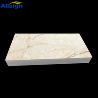 ALLSIGN Vente flash Feuille de PVC UV 3 mm 4x8 Alternative au marbre Feuille de marbre en PVC pour la décoration murale