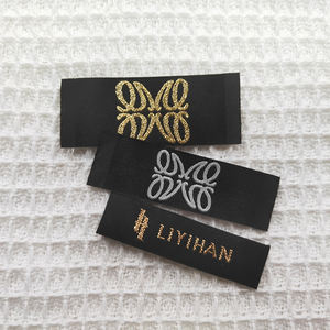Logo de cou en tissu privé tissé personnalisé Designers Labels Tags pour My Clothes Garment Shoes Marque Name - Product Image 4