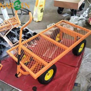 Carrito de empuje <span class=keywords><strong>Dolly</strong></span> Platform Tool Cart TC0488 Carro de jardín de malla metálica de alta calidad con 61kg de peso propio y 1000kg de carga amarilla - Product Image 5