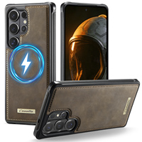 Coque de téléphone magnétique pour Samsung S26 Ultra avec chargement sans fil, effet givré, simili cuir, compatible Galaxy S25 Plus S24 S23 S22 A17 A57 A56 A16