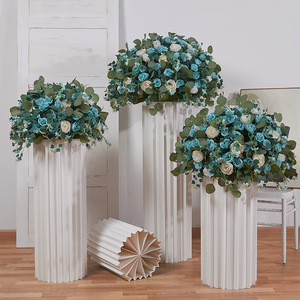 LY18 Centres de table de mariage 40-50cm Blanc Rose <span class=keywords><strong>Rouge</strong></span> Bleu Boule de fleurs pour décoration de fête de mariage - Product Image 2