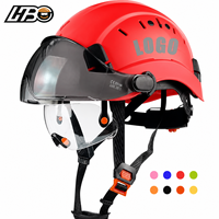 Casque de Sécurité Industriel HBC ABS pour Construction et Sauvetage avec Visière, Protection pour le Travail et l'Escalade, et Mines