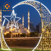 Lampu LED Patung Setengah Bulan Besar ANPU, Lampu Dekorasi Setengah Bulan untuk Penerangan Plaza dan Taman