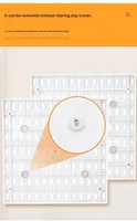 Étagère de rangement verticale perforée à clipser, écologique, pour fixation murale ou adhésive, 3 niveaux, moderne et simple