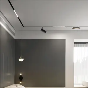 Встраиваемые комнатные 8 Вт 48 в Smd алюминиевые магнитные железнодорожные линейные светодиодные светильники для гриля