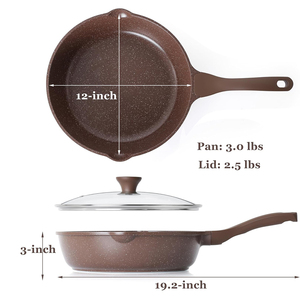 High Quality Ceramic Nonstick Die Cast Aluminium Bakelite Handle Oven Safe 4-5L Capacity Gas & Induction Frying <b>Pan</b> - Product Image 2