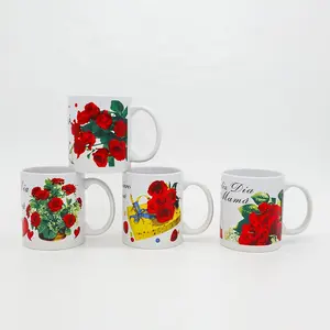Ceramic Cup Mugs with Custom Logo Mother's Day Mug Whole Sales Factory Supply 11oz Minimalist Coffee Mugs