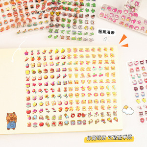 Little Nose <b>Sticker</b> Set Round Waterproof Cartoon Decor For Kids Girls Mini Nail Art Gift <b>Pack</b> Random 5 <b>Packs</b> - Product Image 3