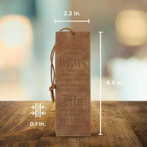 Marcapáginas para Hombres y Mujeres: Confía en el Señor - Proverbios 3:5-6, Versículo Bíblico Inspirador, Grabado en Relieve, Marrón con Borla de Cordón - Product Image 2