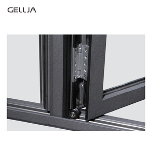 GELLJA Nuove Porte Scorrevoli a Fisarmonica in Lega di Alluminio con Doppio Vetro, Impermeabili, per Ville Moderne - Product Image 5