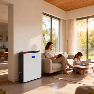 แบตเตอรี่ลิเธียมไอออนสำหรับระบบโซลาร์เซลล์บ้าน 5KWH 10KWH แบบติดผนัง ระบบกักเก็บพลังงาน ZLWMS-O-038 สถานีไฟฟ้าสำรองสำหรับบ้าน ป้องกันน้ำเข้าระดับ P65 - Product Image 1
