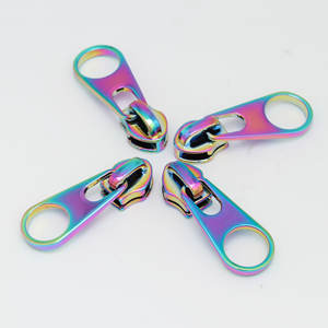 Extractor de cremallera de nailon sin bloqueo de aleación de Zinc #5 personalizado, deslizador de cremallera de Metal, tirador de cremallera negro de repuesto - Product Image 5