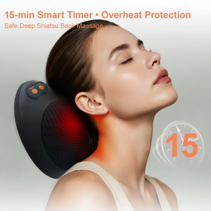 Trapezius Electric Massage <b>Pillow</b> Neck Shoulder Back Heat Massager for Car Home with Shiatsu Kneading Function - Product Image 1