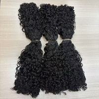 Paquetes de Cabello Humano Ruso 100% Natural Sin Procesar, Rizado Romano, 100g, Calidad SDD, Cutícula Alineada para Salón de Belleza