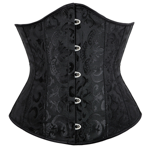 Mujeres Sexy Adelgazamiento Satén Jacquard Floral Cordón Hueso Fajas Corsés Bustiers Ropa interior Corsé/Poliéster - Product Image 4